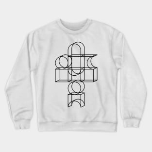 Random Geometric Pattern Crewneck Sweatshirt